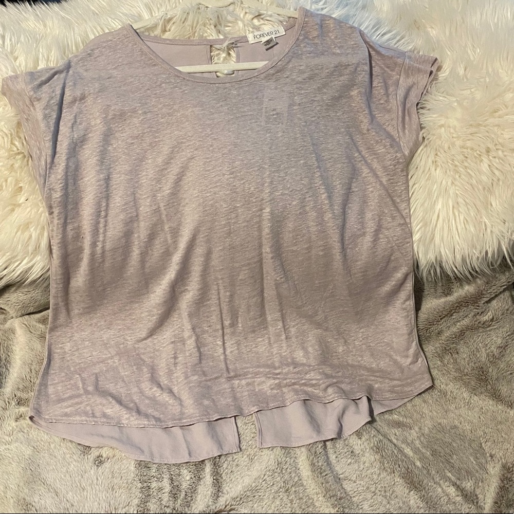 F21 L Lavender Knit Blouse
